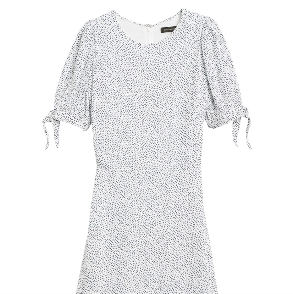 Black and White Flared Dress